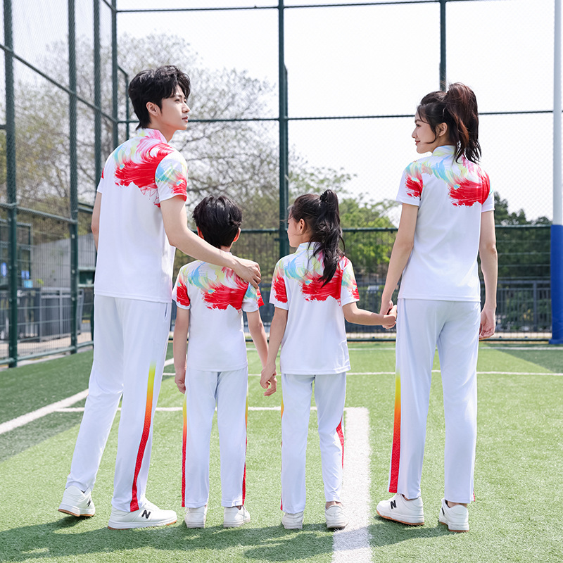 中国徒歩チームスポーツウェア夏の男女ジャムス広場ダンススポーツスーツの大きいサイズのフィットネス体操団体服|undefined
