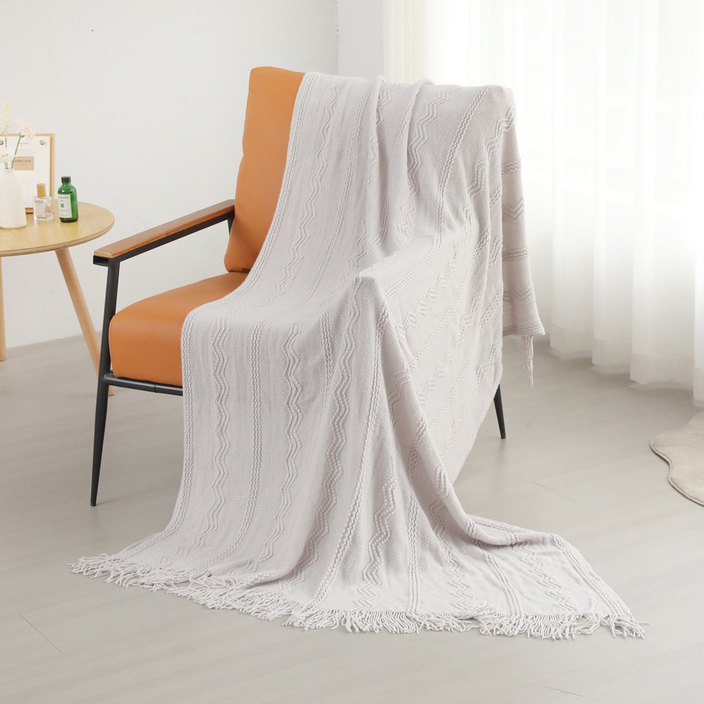 Manta de punto, manta de sofá, estilo nórdico, manta casual de color sólido simple, manta de aire acondicionado, manta de siesta de oficina, manta