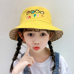 Korean Contrast Color Letter Children's Fisherman Hat display picture 14