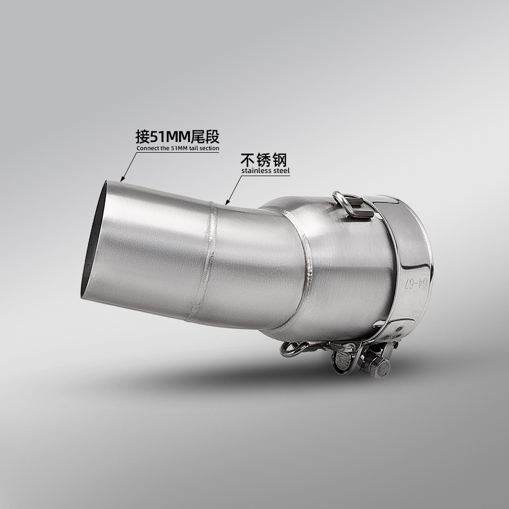 Motorcycle Exhaust Pipe Modification Zxjc Zhang Xue 500F Stainless Steel Mid-Section and Tail-Section Silencer Non-Destructive Installation