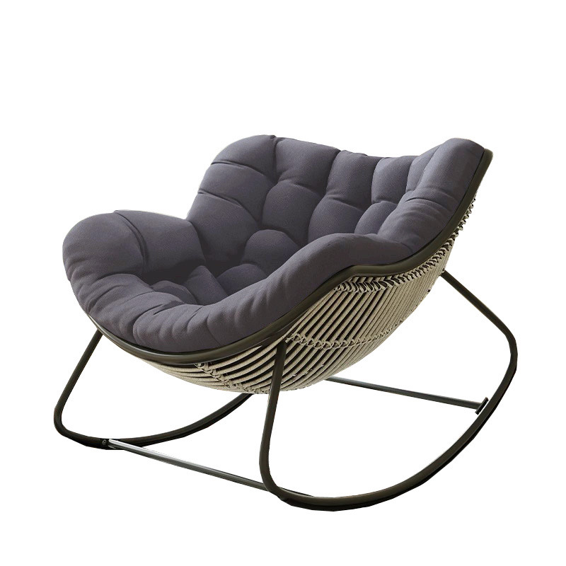 Cojín de silla de mecedora perezosa, cojín de sofá individual para balcón doméstico, cojín de asiento integrado, cojín de cesta de suspensión interior y exterior