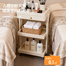 美容美发收纳置物架定制美容院带抽屉高级轻奢木质化妆品小推车