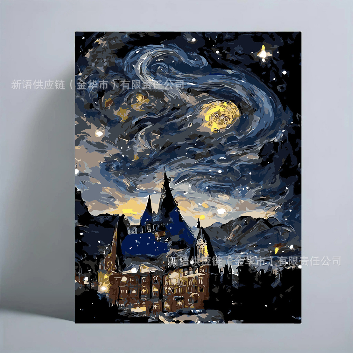 Pintura al óleo digital DIY al por mayor, paisaje costero, arquitectura, pintura decorativa para colgar en la sala de estar, pintura decorativa de villa costera, 30*40*5 image 4