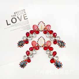 时尚水晶玻璃钻条人字拖配饰鞋花钻条 尖衣领配饰 手缝饰品配件