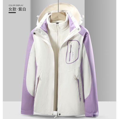  New Autumn and Winter Classic Mink Velvet Outdoor Jackets Men's Three-in-One Two-piece Set Couples Outdoor Jackets