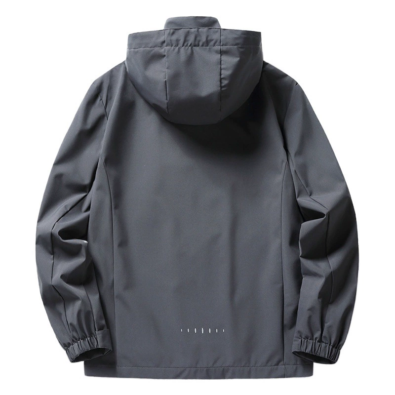 2025 Весенне-осенняя тонкая дождевая куртка для мужчин и женщин, ветро- и водонепроницаемая куртка с капюшоном и принтом логотипа