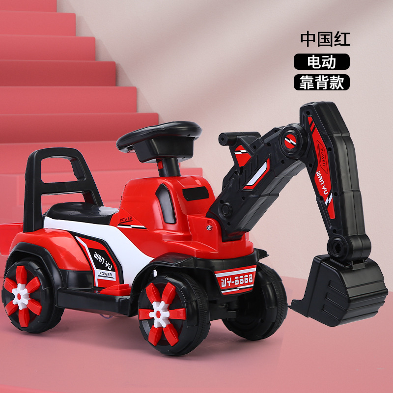 Excavadora coche de ingeniería de juguetes para niños 1 - 5 años de edad puede montar excavadora eléctrica coche eléctrico