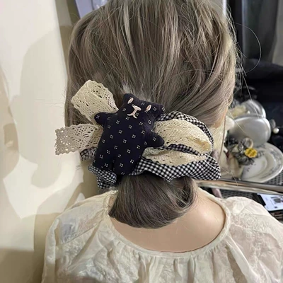 Saç üçün rezinlər lace bow hair tie