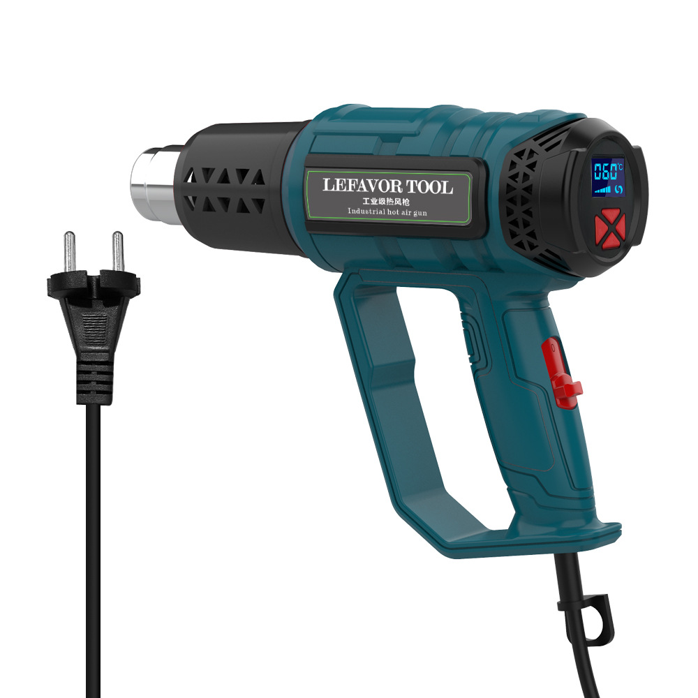 Pistola de aire caliente de control electrónico de temperatura transfronterizo 2000W pistola de aire caliente de grado inteligente línea de soplado pistola de película pistola para hornear