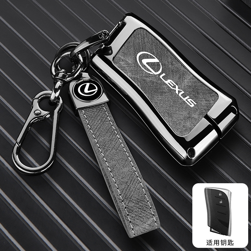 스타일 A 2버튼 - 데님 패턴 [건쉘 그레이 가죽] + 핸드 스트랩 버클