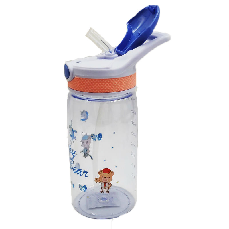 Taza de agua de paja de rebote para niños portátiles de estilo chino Taza de agua de mango de paja de dibujos animados Hervidor portátil de paja deportiva