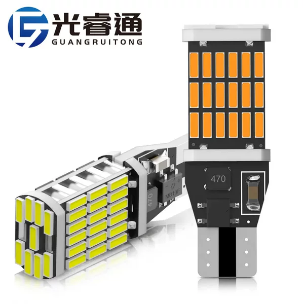 Cross-border in stock car LED brake light constant current 12-24v reversing light T15 4014 45 decoding highlight