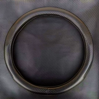 Steering wheel cover — Fiber Handlebar Cover 06 - matte-carbon-fiber-round-without-three-colors