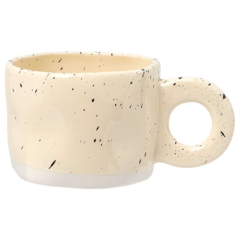 Taza de cerámica de tinta, taza de café de mano, taza de agua encantadora doméstica, taza de alto valor, taza de menú de oficina al por mayor