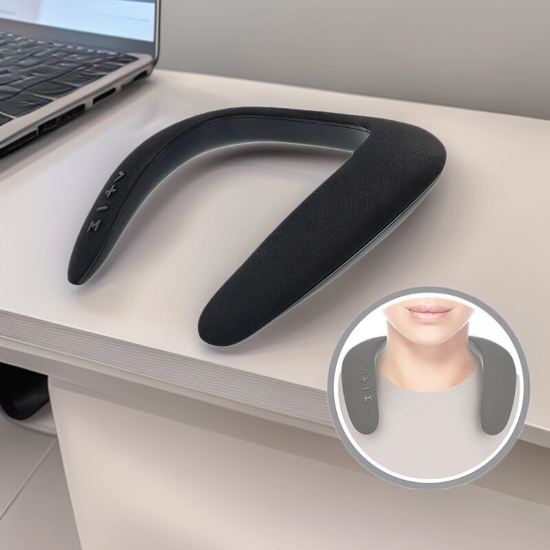 New U-Shaped Neck-Hanging Speaker with Stereo High-Quality Sound, Wireless Neck-Mounted Portable USB Bluetooth Speaker