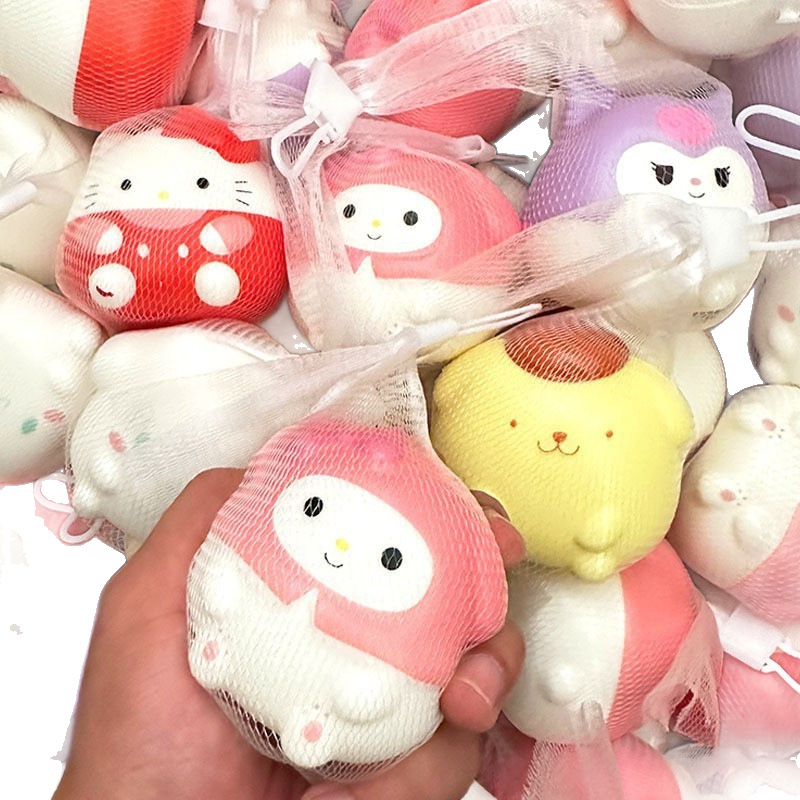 Bolsa de Navidad de malla de descompresión pellizco de rebote lento muñeca de estudiantes de estand de regalos de descompresión artefactos mágicos