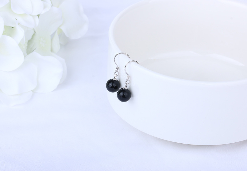 1 Pair 925 Sterling Silver Gem Geometric Drop Earrings display picture 3