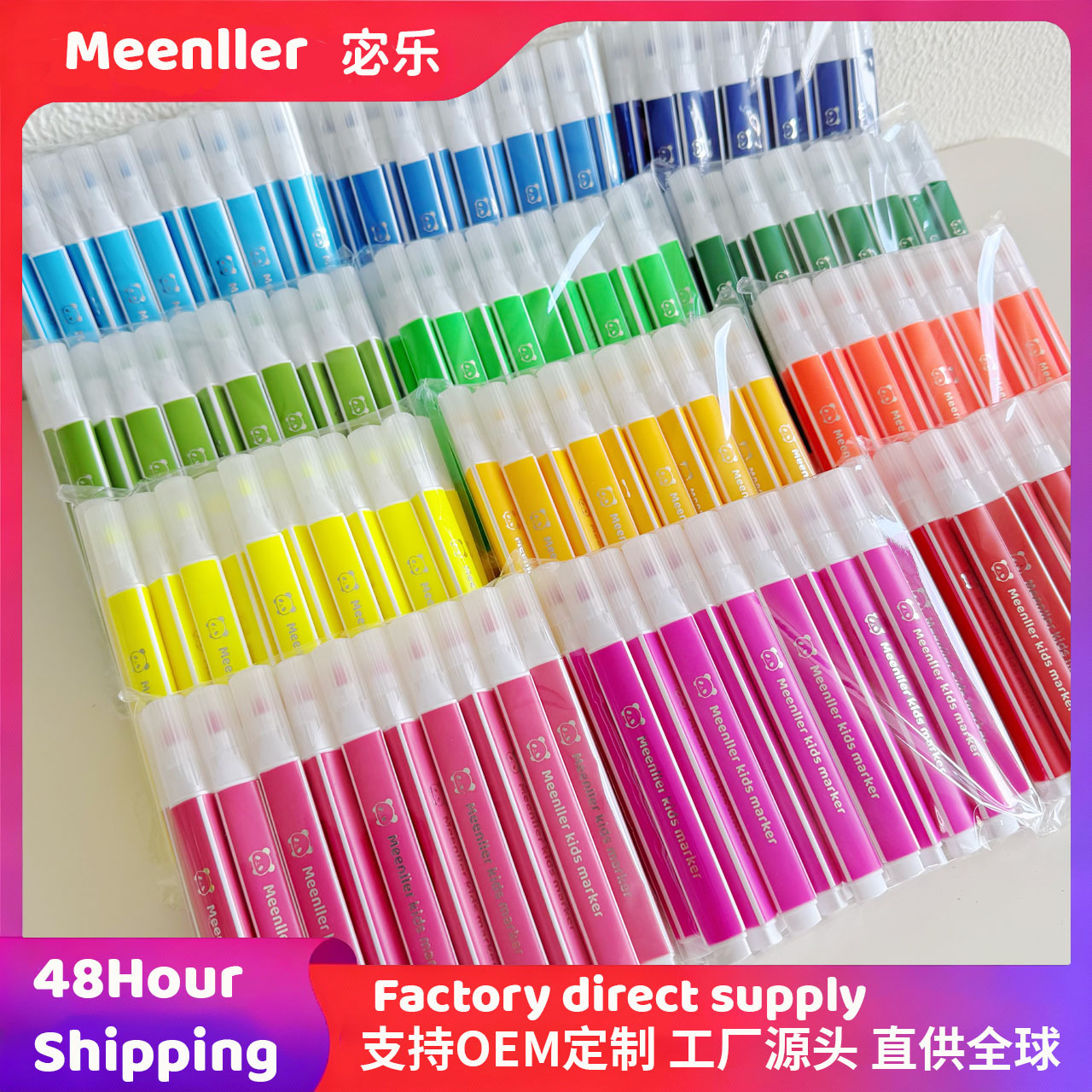 Wholesale from the Source Factory: Studio-Specific Single-Tip Acrylic Markers, Stackable Colors, Cross-Border Supply, Triangular Barrel