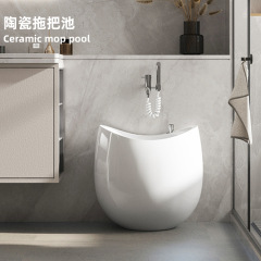 新型ベランダモップ池陶磁器モップ池洗濯床モップ池槽トイレ床置き式家庭用モップ盆