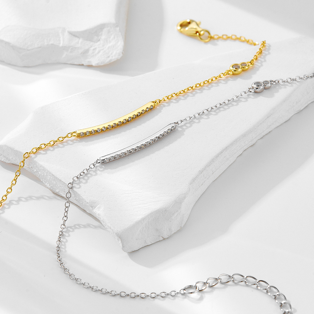 S925 pulsera de lujo ligera de alta calidad de plata de ley, cadena de diseño de nicho de genes europea y americana, joyería de plata de estilo frío simple