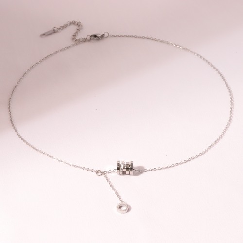 Korean Style Fashion New Small Waist Tassel Lockchain Necklace for Women Elegant and Charming, Versatile and Fashionable Collar Chain for Commuting