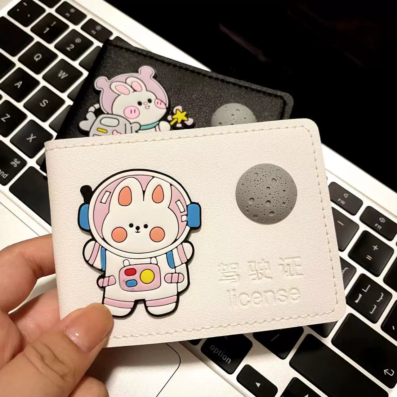 Cartoon moon, creative protective case, set, internet celebrity, 2 in 1