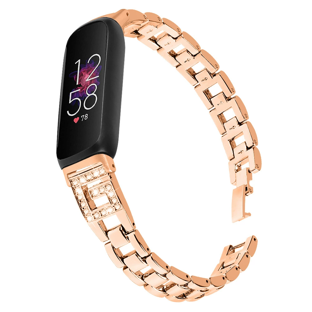 Совместимо с Fitbit Inspire1/2/3 G - форме мышцы знак - металлическая цинковая сплав страз застежка 12мм ремешок