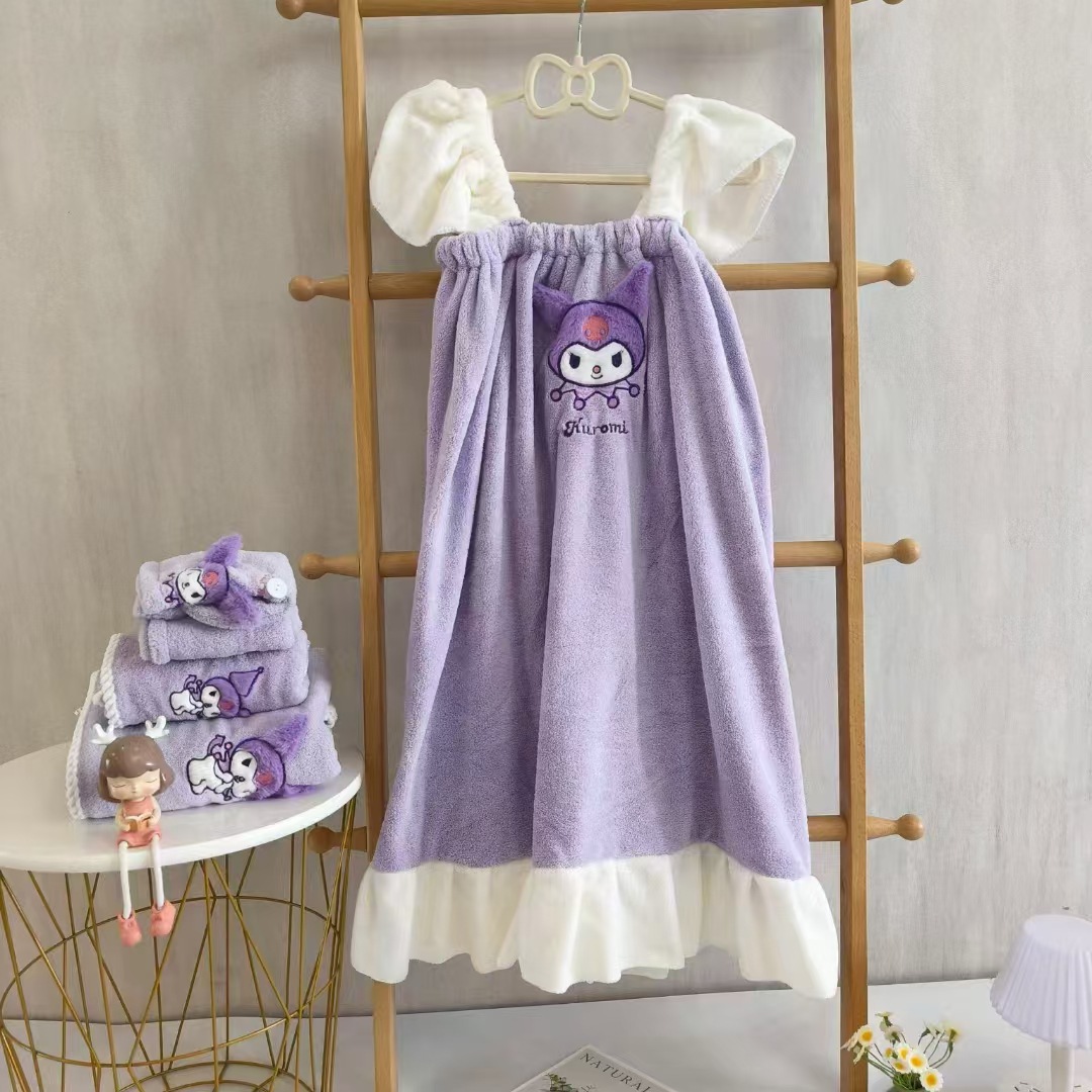 보라색 쿠로미 목욕 스커트