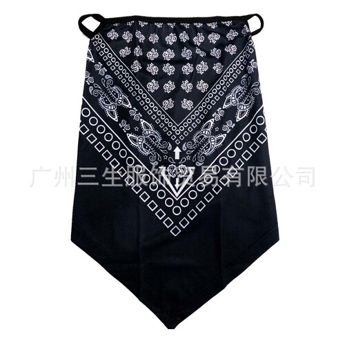 Support Custom 2024 Adult 3D Digital Printing Outdoor Cycling Dustproof Face Mask Ear Triangle Scarf