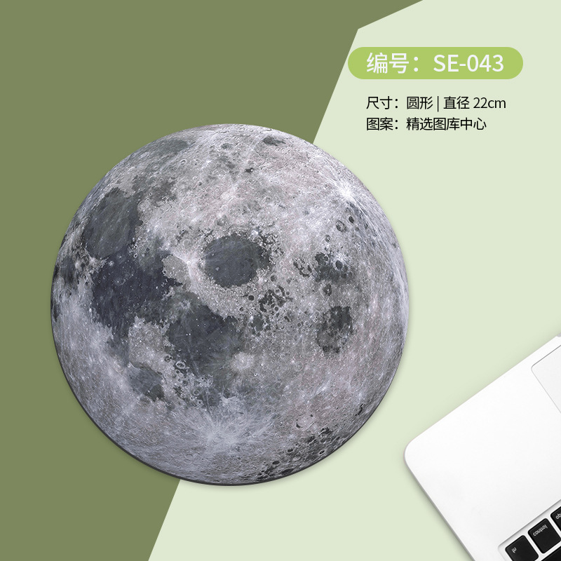 Alfombrilla de ratón redonda, pequeña y portátil, con antideslizante y soporte para muñeca