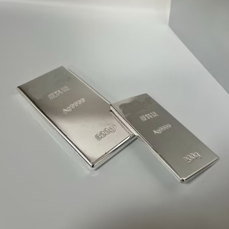 Yabin 広州メーカー卸売白銀純銀 999 銀素材長方形銀バー ジュエリー アクセサリー原料銀ブロック|undefined