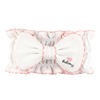 Headband with bow for face washing, hair accessory, with embroidery