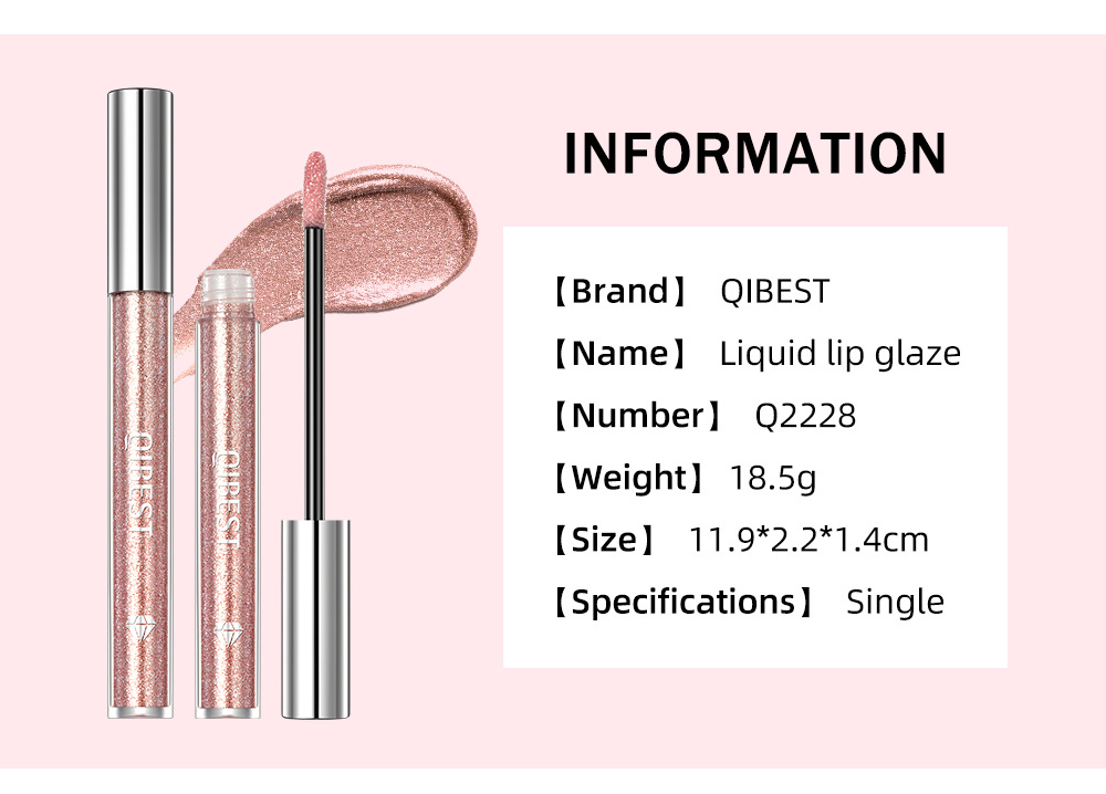 carina QIBEST Liquid Lipstick eye shadow Dual purpose Makeup Durable easy to apply Pearlescent and bright without touching the_voghion.com