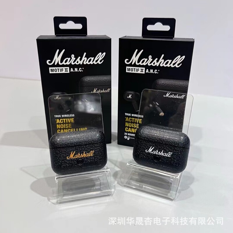 Cross-Border Applicable Marshall Motif Ii Anc Bluetooth Wireless Headphones Laser Engraved Logo Amazon Export Headphones