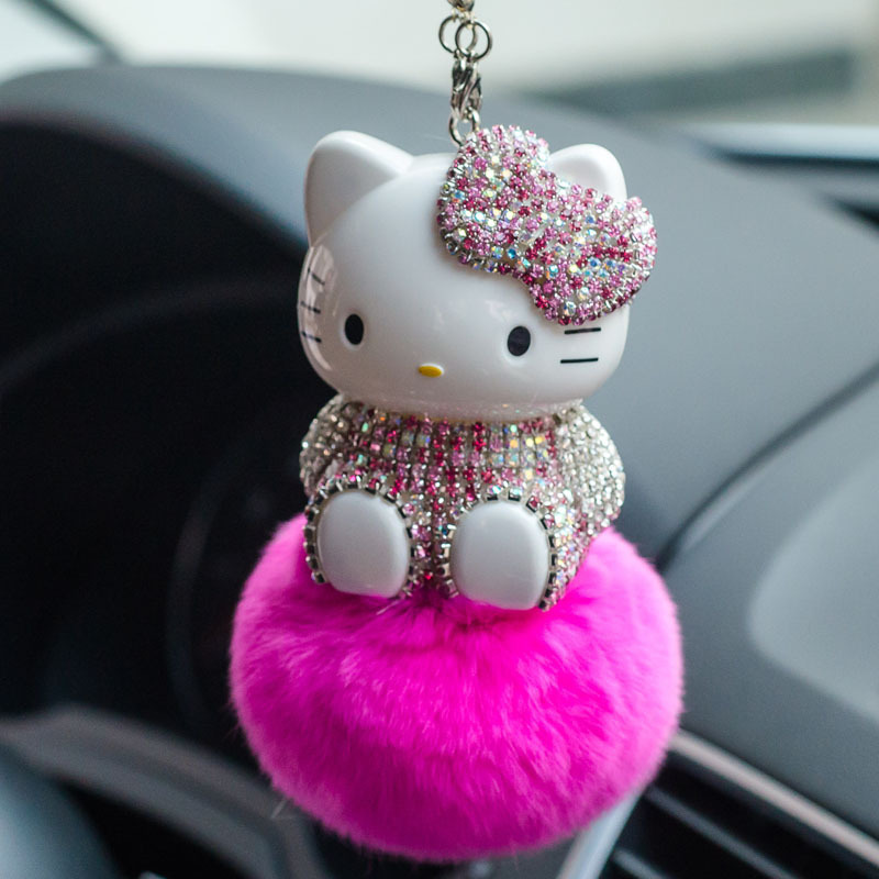 Katy colgantes de automóviles bolas de lana gatos KT colgantes de automóviles colgantes de automóviles artículos de decoración interior de automóviles red DIY