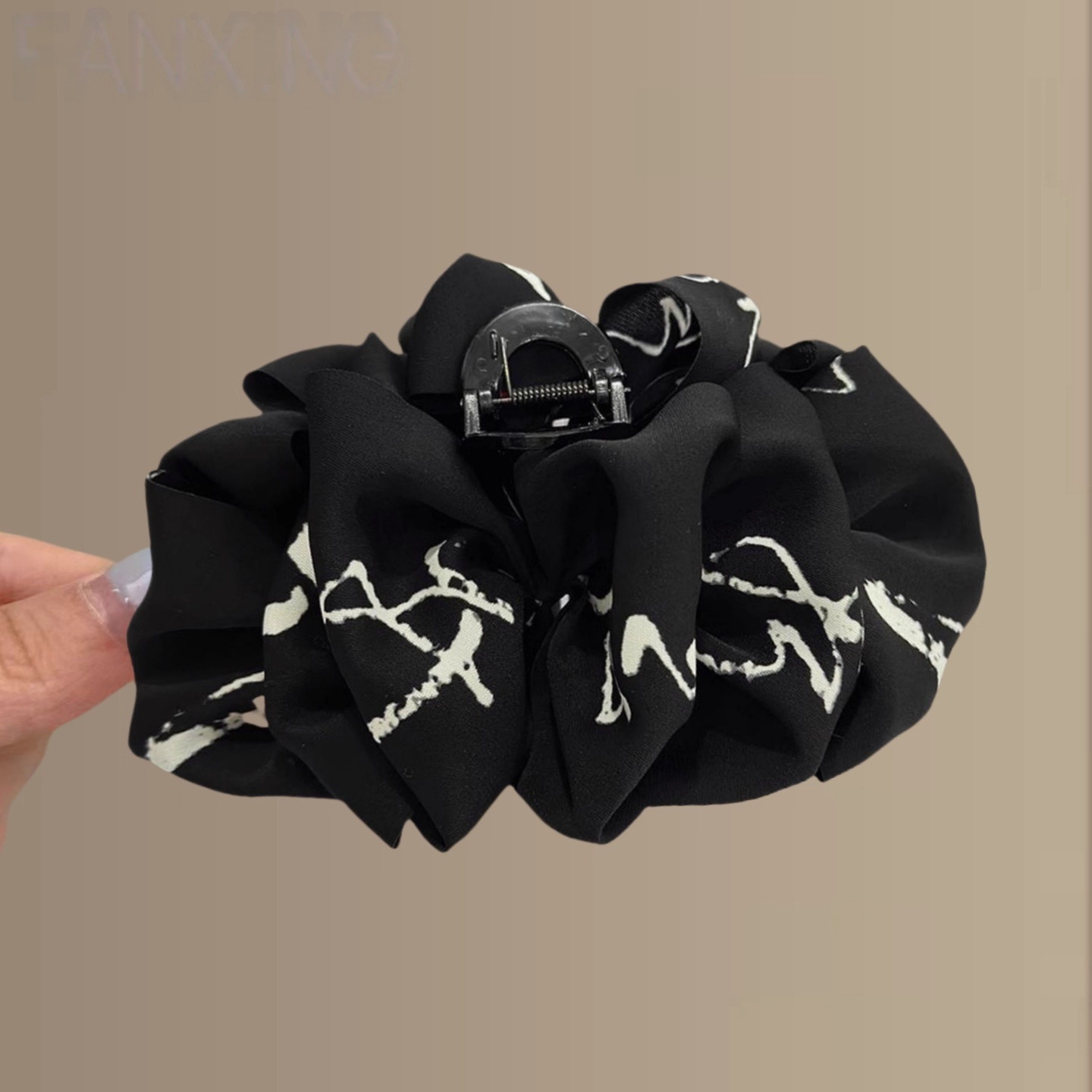 검정 수묵화 빅 사이즈 집게핀 (밑판 길이 약 13cm)
