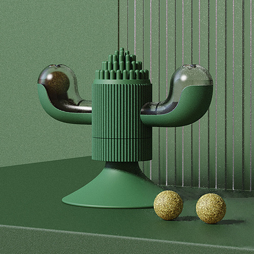 An automatic spin cat toy with catnip for pets, interactive and illuminated, available on Amazon.