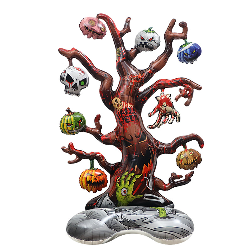 Halloween Party Dekoratioun Ballon 4D stehend dout Bam Form Cartoon Aluminiumfolie grousse Ballon Mumie léif_voghion.com