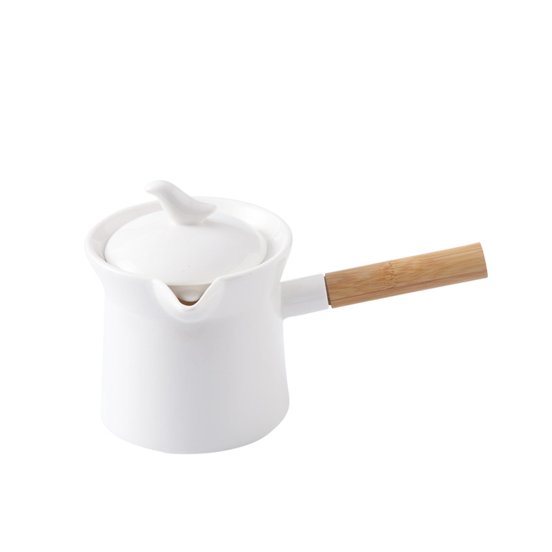 Fábrica directa cerámica flor tetera mango de madera olla eléctrica cerámica estufa especial gran capacidad tetera hogar hervidor frío leche olla