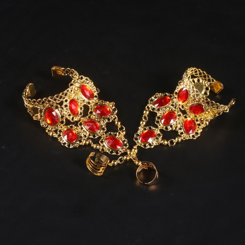 Cross-Border Wholesale Indian Dance Performance Clothing Accessories Belly Dance Gemstone Bracelet Bracelet Ethnic Dance Performance Jewelry