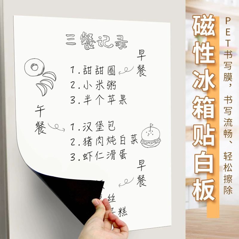 Magnetic erasable fridge magnet writing