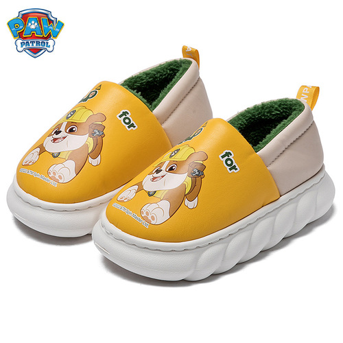 Paw Patrol Children's Cotton Slippers Girls Indoor Non-Slip Boys' Home Furnishing Children's Plush Warm-proof Home Shoes Winter
