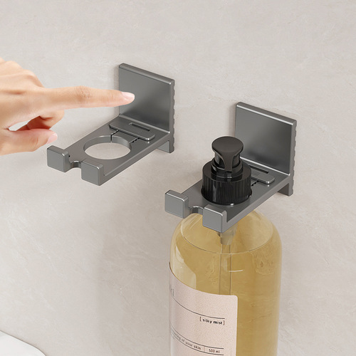 太空铝浴室沐浴露置物架洗洁精洗发水挂壁支架卫生间洗手液收纳架