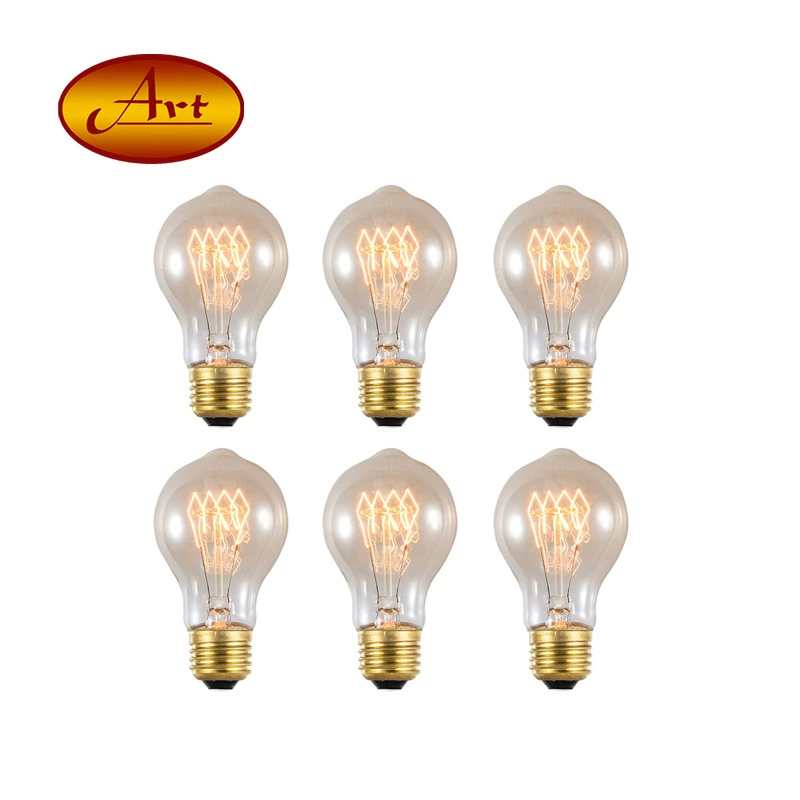 【A19 Nipple Bulb 6PCS】Набор из 6 ретро-лампочек Эдисона с регулируемой яркостью, для декора ресторанов, с вольфрамовой нитью