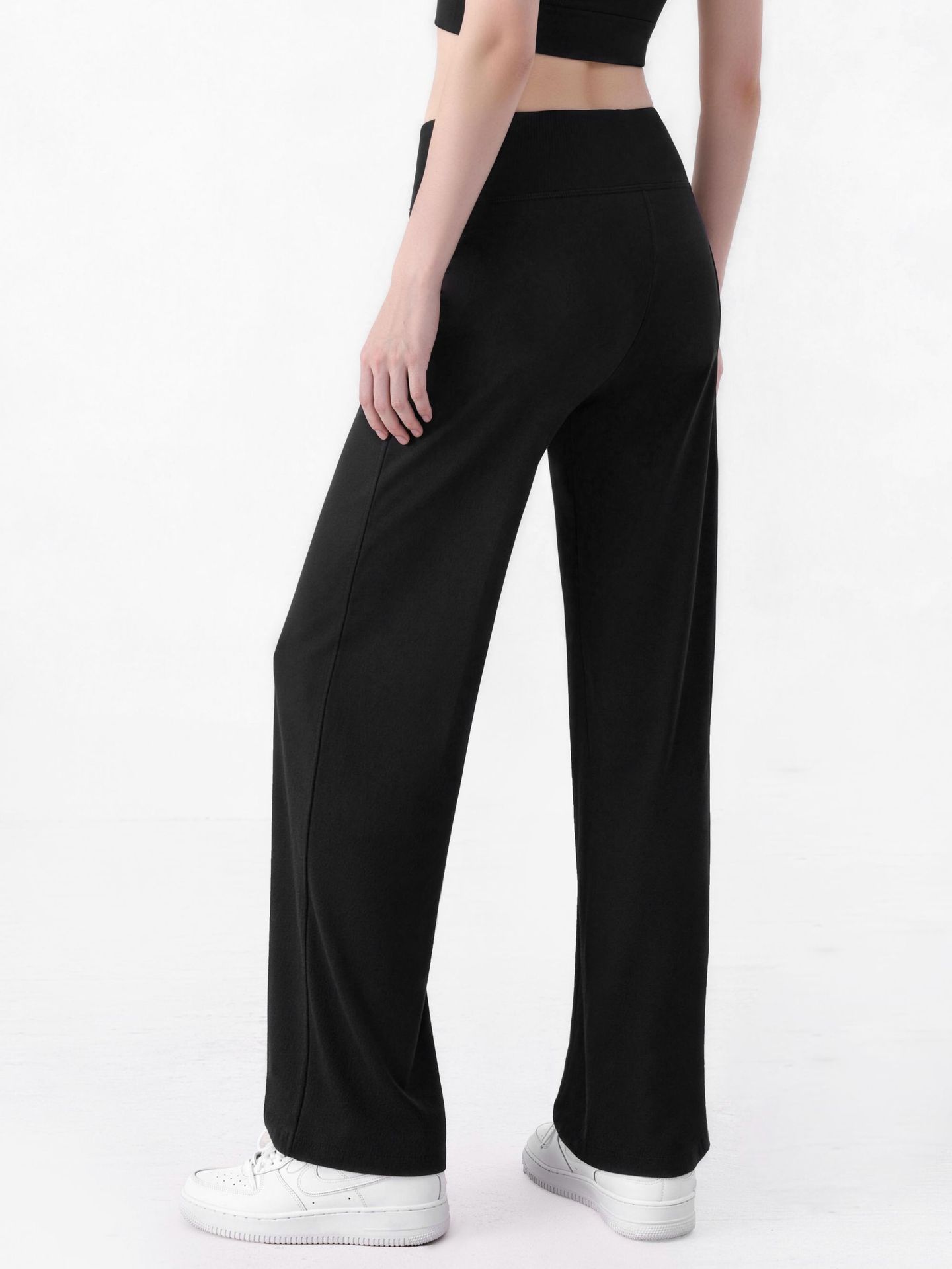 Primavera y verano, pantalones rectos, pantalones deportivos de mujer, pantalones de piernas anchas, pantalones de protección de alta calidad, pantalones de adelgazamiento, pantalones casuales antibacterianos 7A