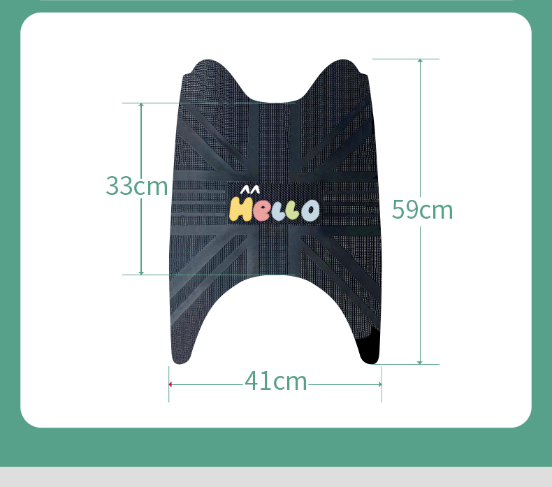Yadi M10-M Electric Vehicle Foot Mat, Waterproof Leather Foot Mat for Electric Scooter, M10-M Anti-Slip Foot Mat
