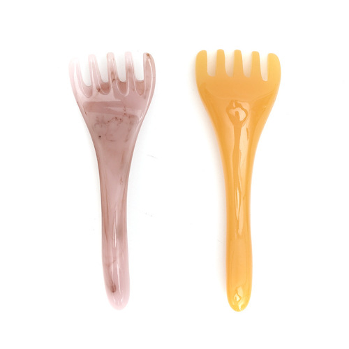 Head massage five-prong massage equipment resin beeswax five-prong neck massage massage stick factory wholesale