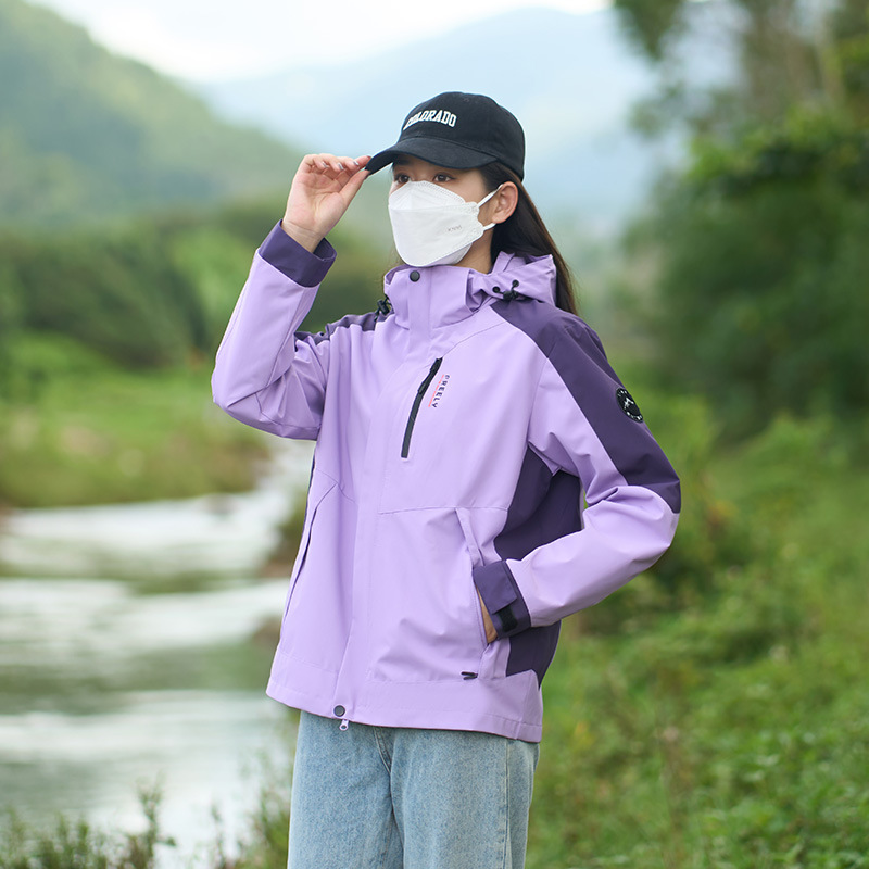 Ropa de asalto para hombres deportivos a prueba de viento impermeable montaña al aire libre pareja chaqueta de viaje mujer 2408