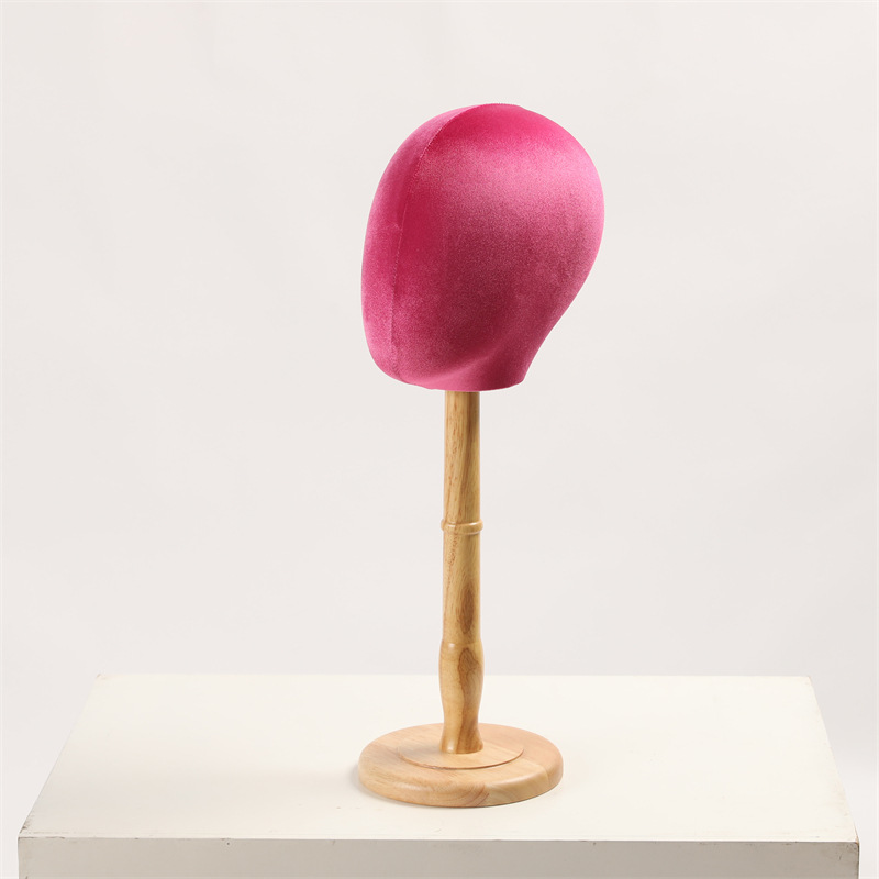 Soporte de Cabeza de Maniquí para Sombreros y Pelucas de Terciopelo para Escaparates