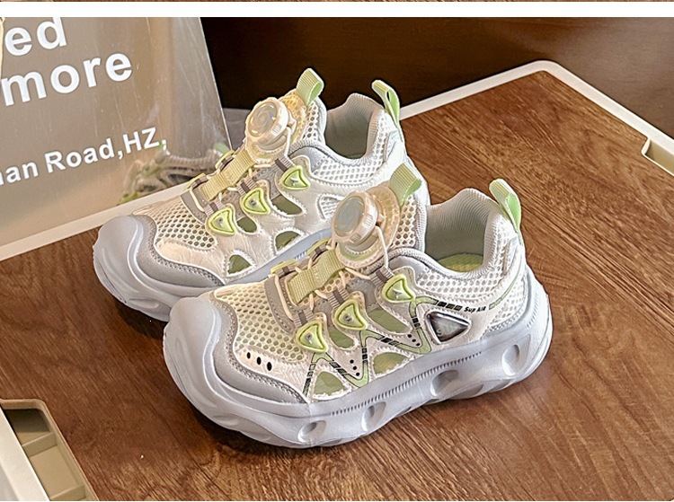 Breathable Kids Sneakers With Rotating Buckle For Boys And Girls_voghion.com